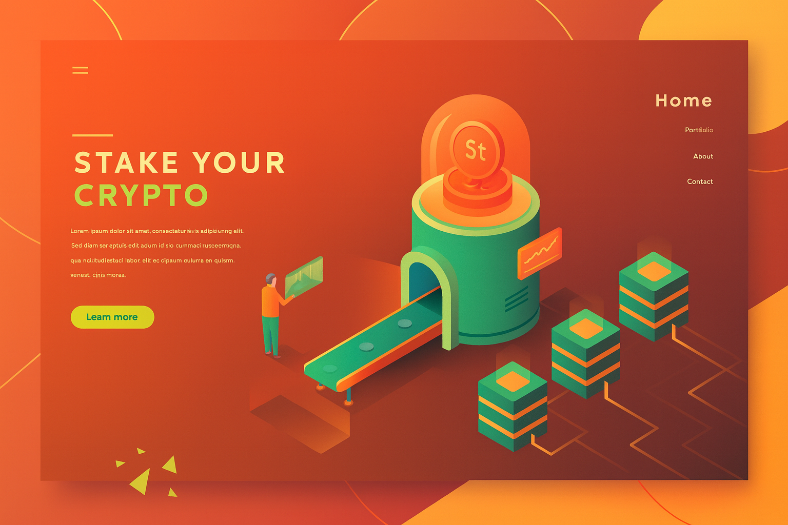 Blockchain mining dashboard interface showing live system status